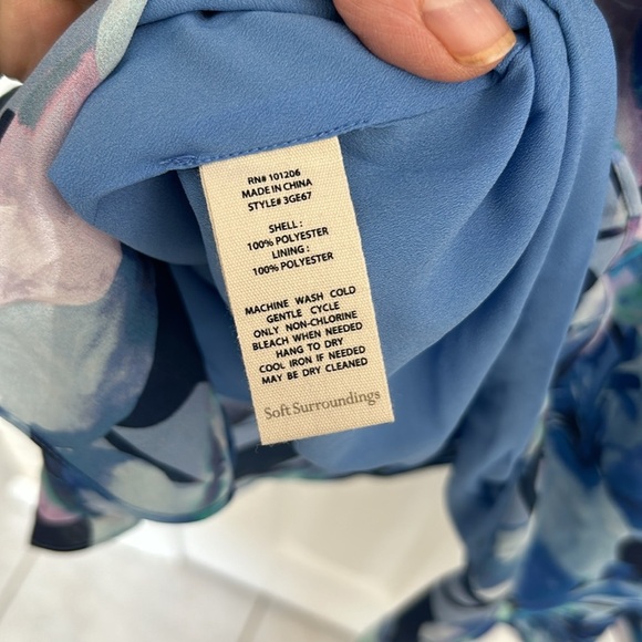 Soft Surroundings Ashlyn Maxi Dress in Blue and Purple Floral. NWT - Picture 12 of 12